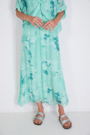 Mint Grace Silk Dress