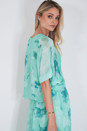 Mint Grace Silk Dress