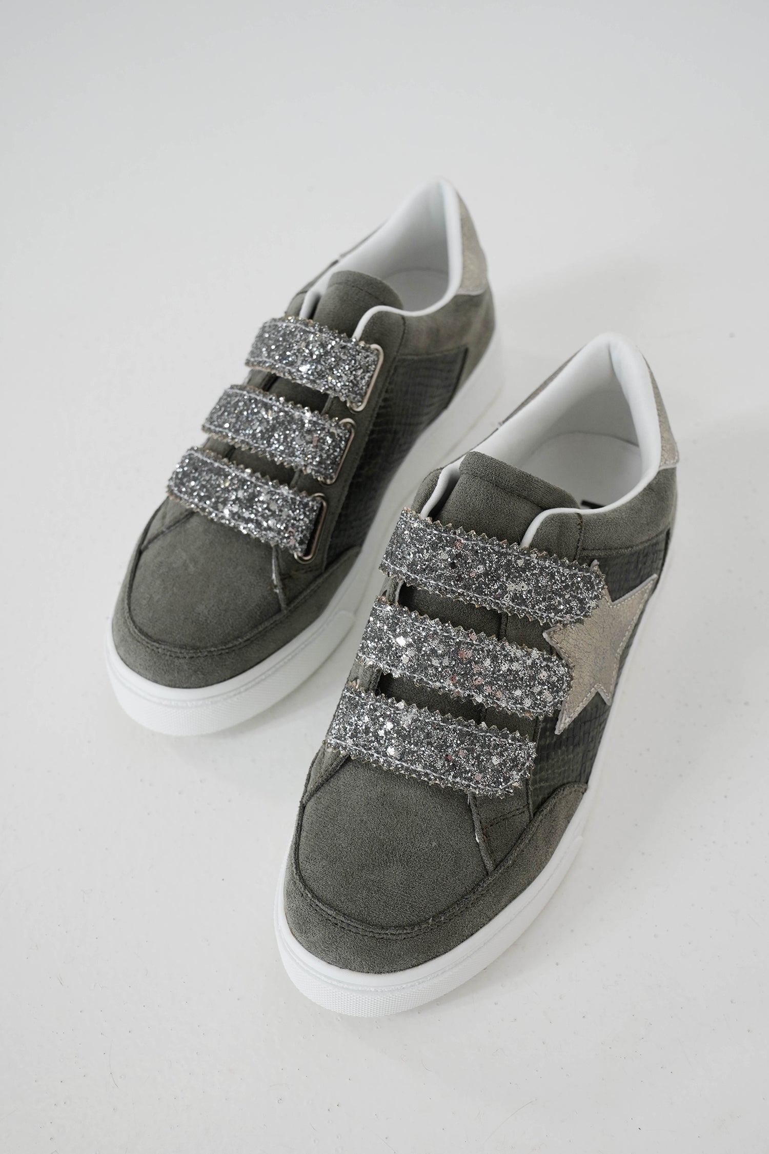 Olive Star Aaliya Sneaker, olive star ladies sneaker from Something Pretty, alternative view