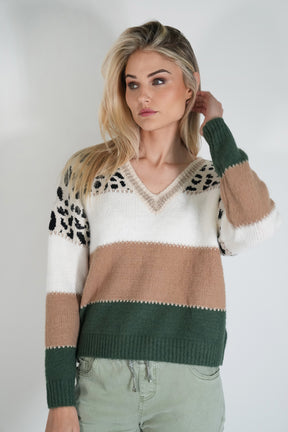 Striped Leopard Jumper