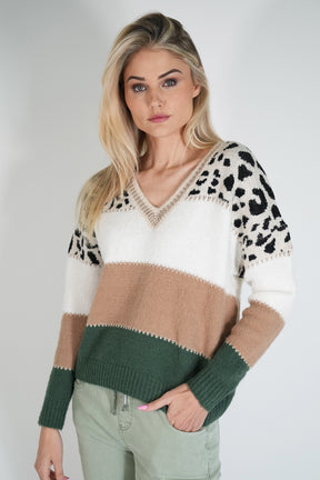 Striped Leopard Jumper