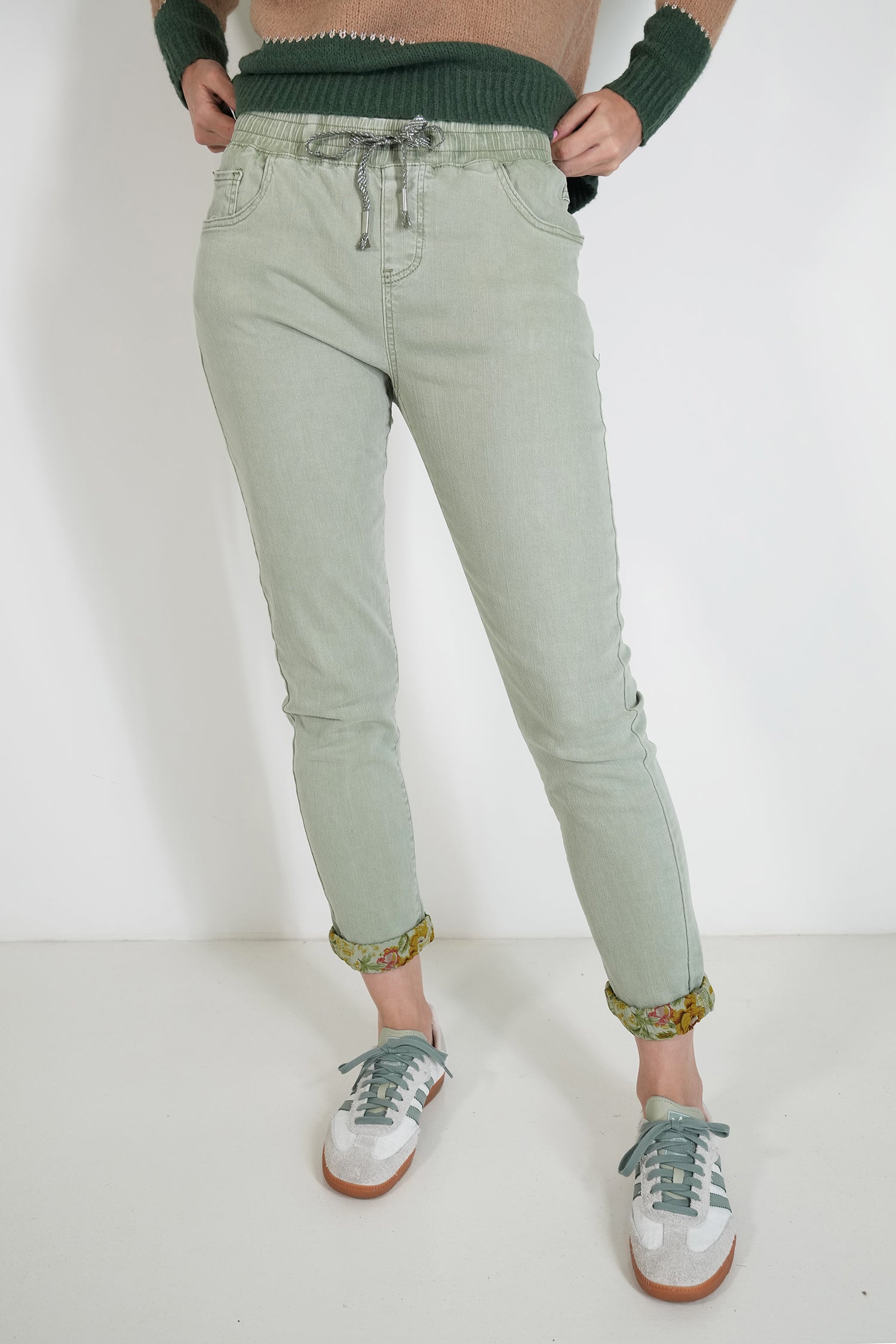 Olive Denim Jogger