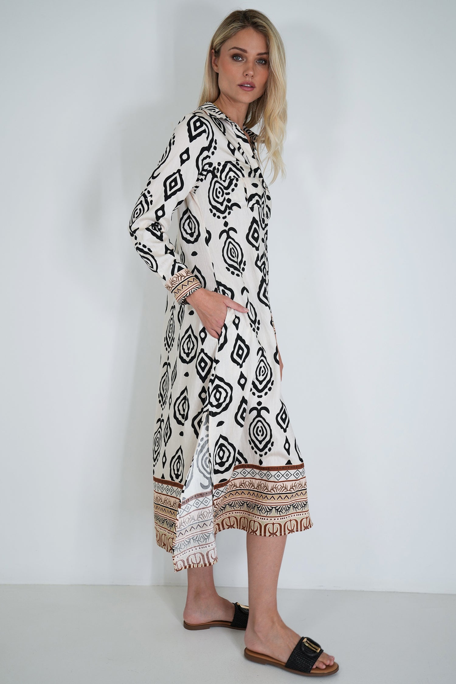 Black Hannah Shirt Dress