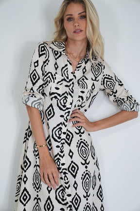 Black Hannah Shirt Dress