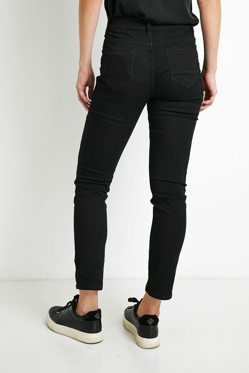 Black Leopard Reversible Jeans