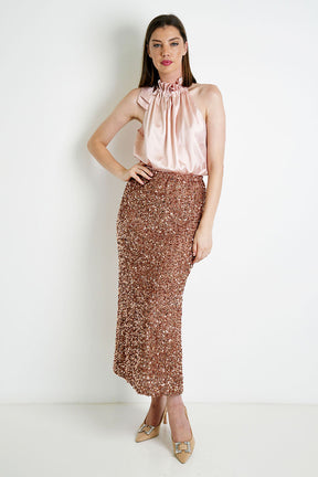 Gold Sequin Skirt