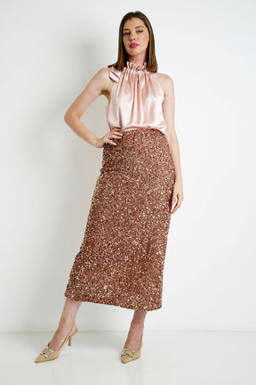 Gold Sequin Skirt