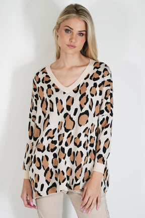 Leopard Baggy Jumper