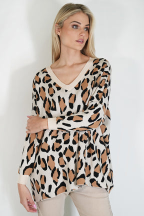 Leopard Baggy Jumper