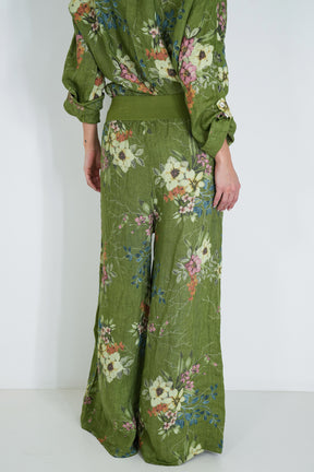 Green Meagan Linen Pant