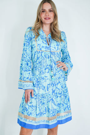 Cobalt and Turquoise Ekta Tunic
