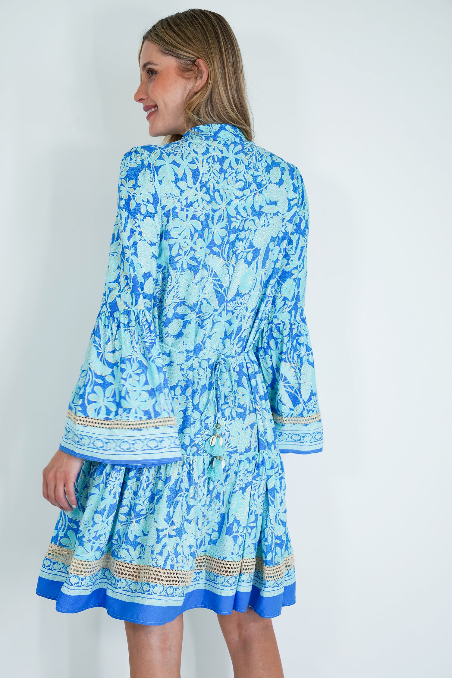 Cobalt and Turquoise Ekta Tunic