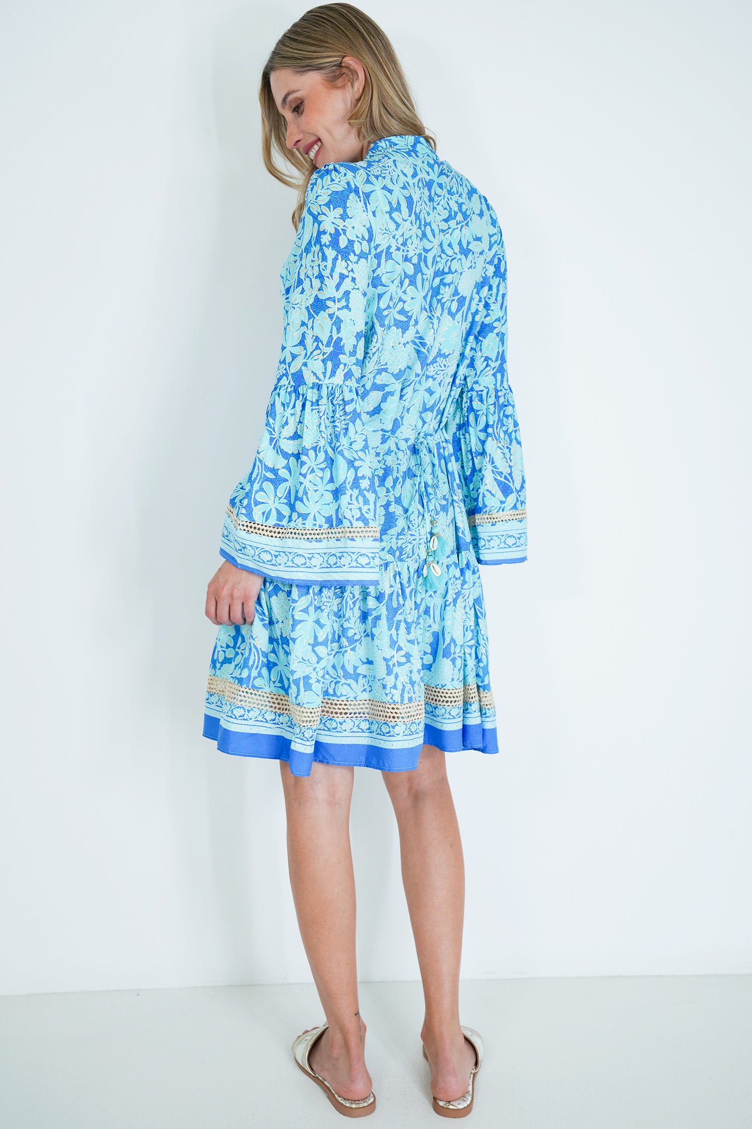 Cobalt and Turquoise Ekta Tunic