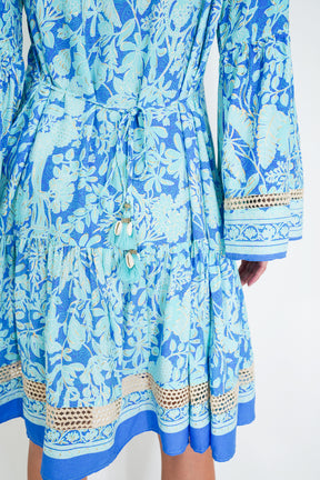 Cobalt and Turquoise Ekta Tunic