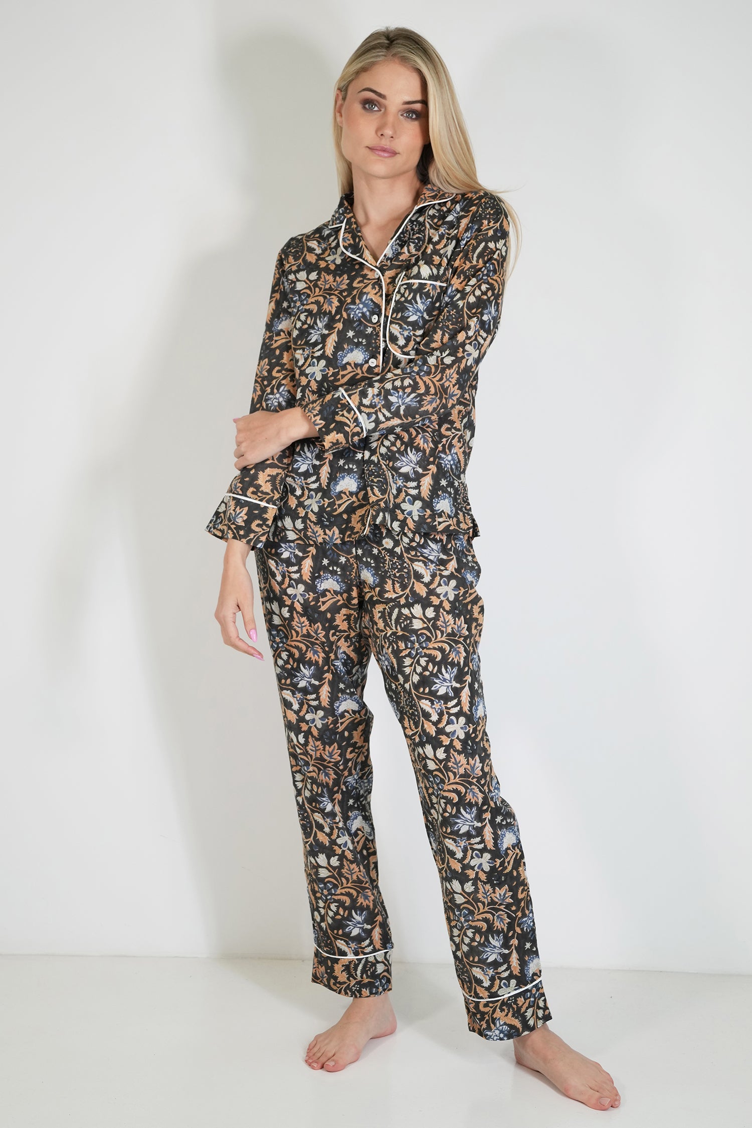 Charcoal Charie Long Set PJs