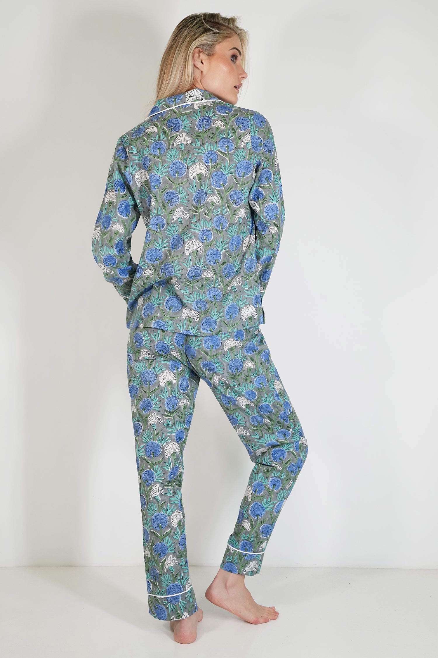 Grey Antibes Long Set PJs