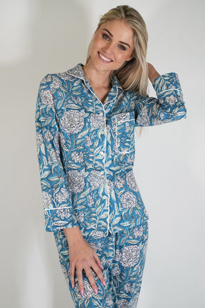 Blue Monaco Long Set PJs