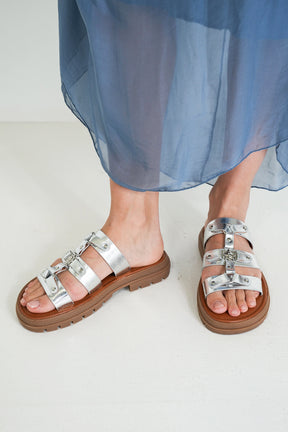 Silver Jordy Sandal