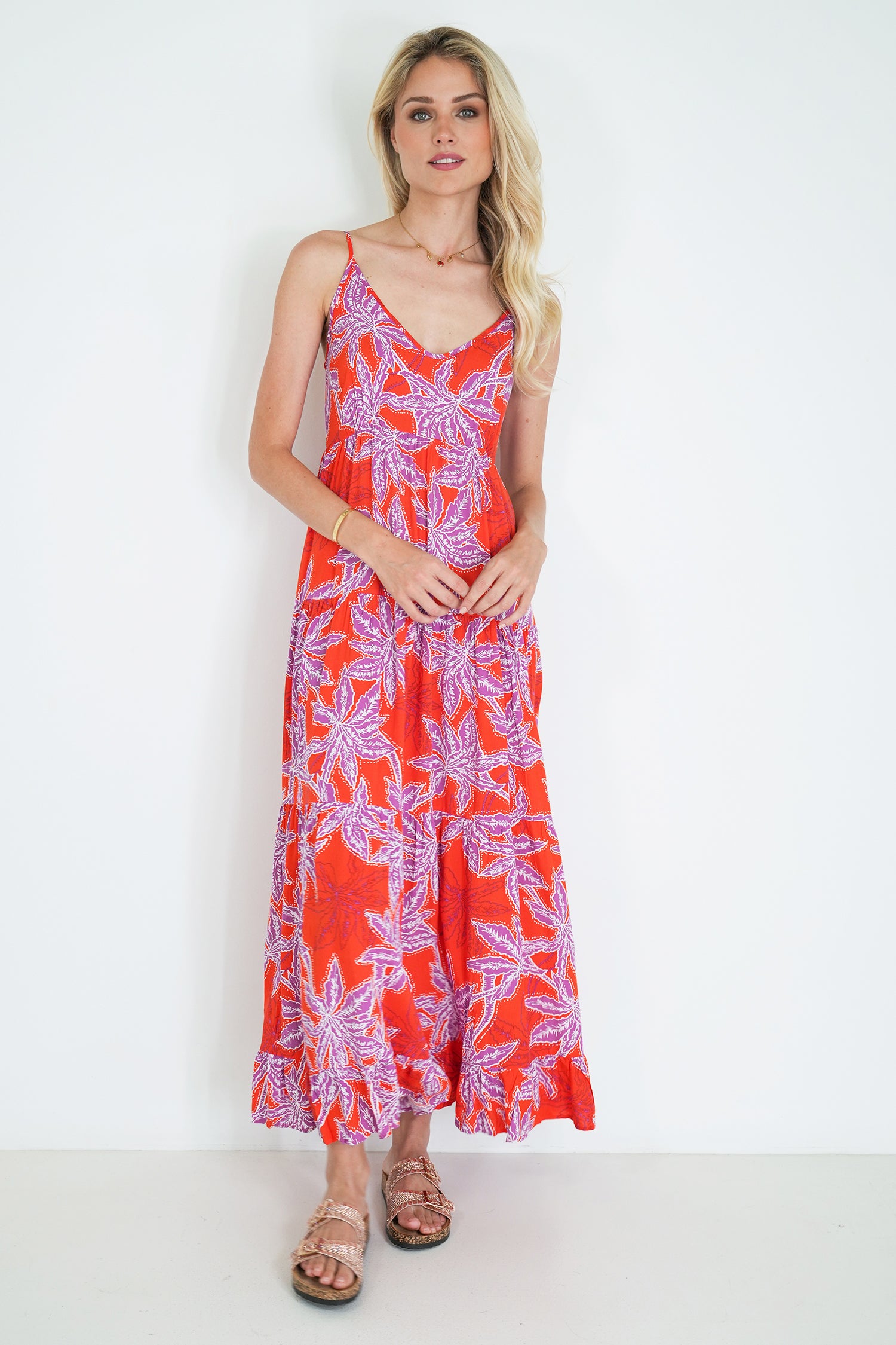 Red and Purple Kate Strap Dress