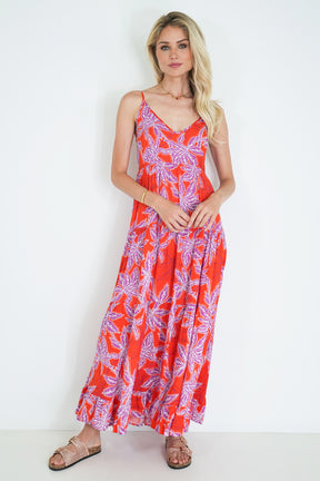 Red and Purple Kate Strap Dress