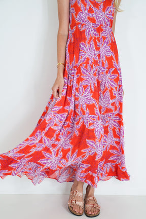 Red and Purple Kate Strap Dress