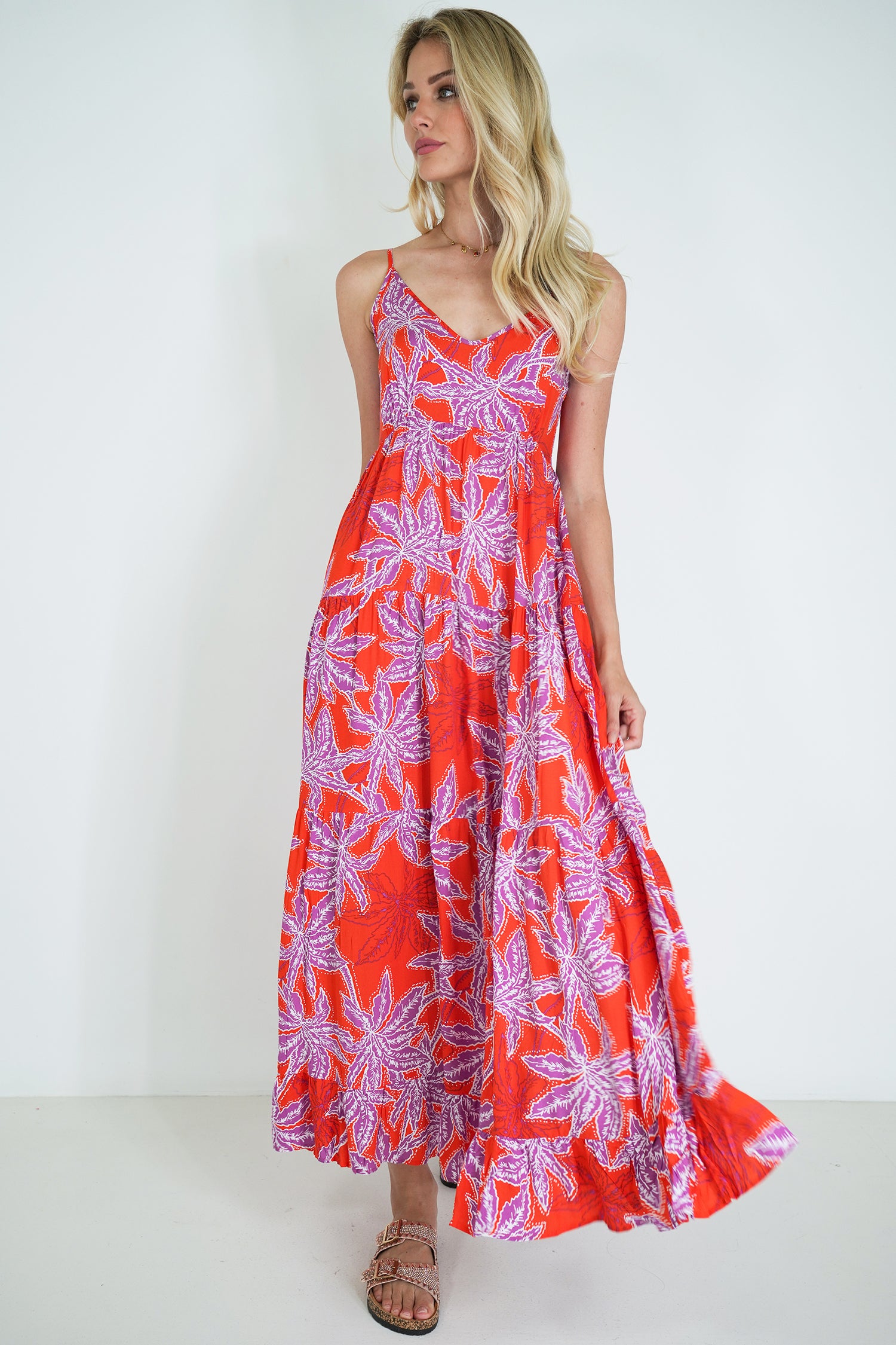 Red and Purple Kate Strap Dress