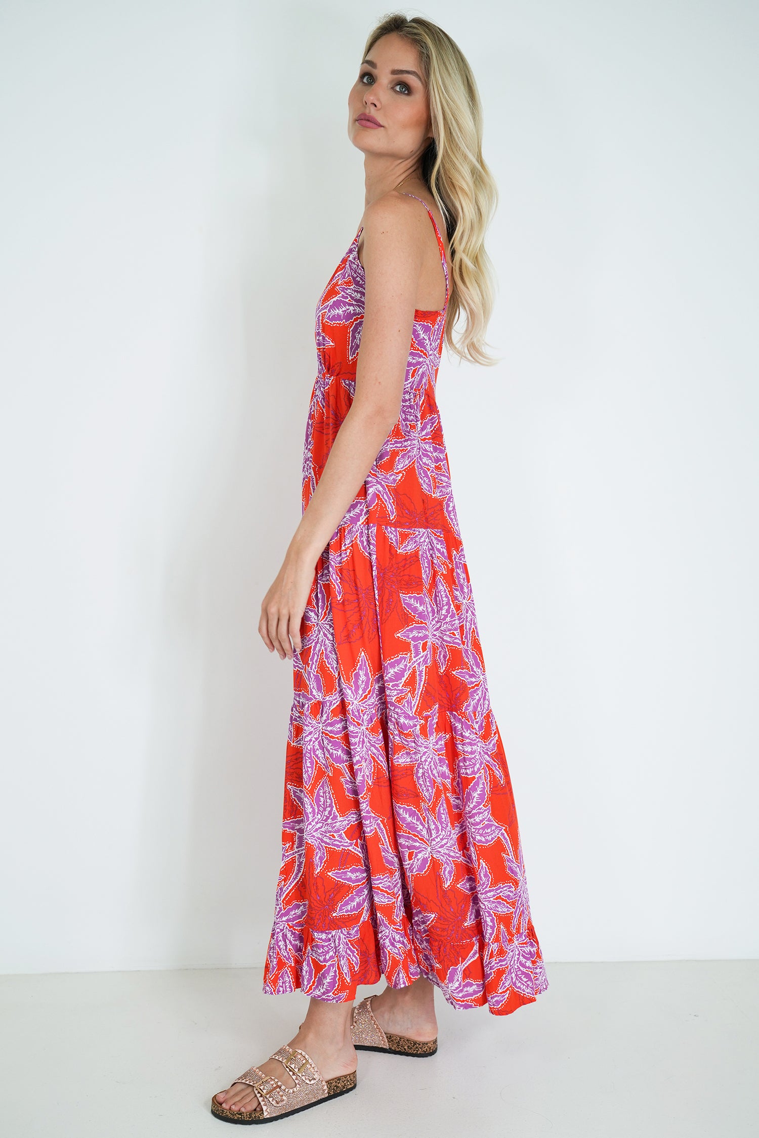 Red and Purple Kate Strap Dress