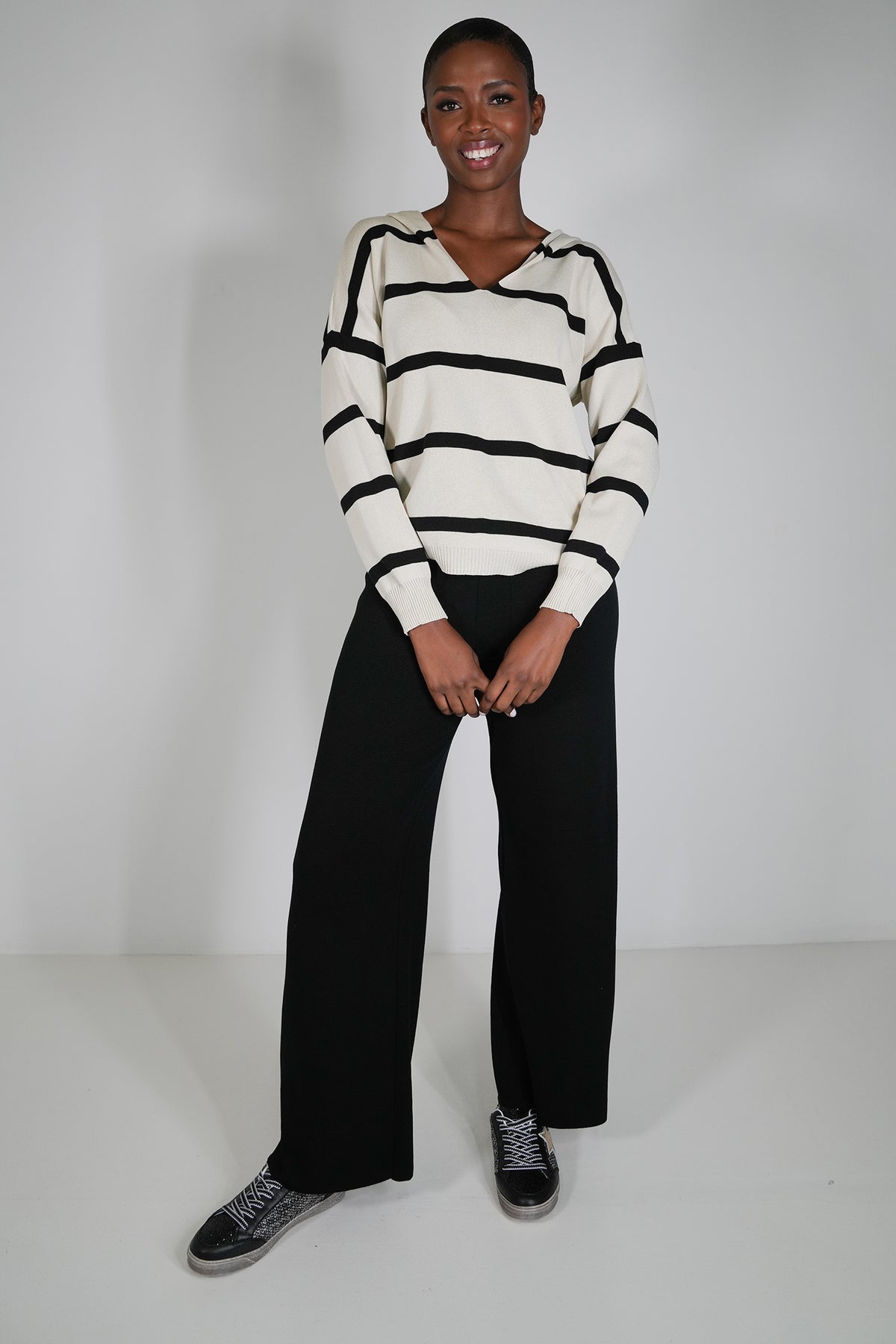 Black Knit Weekend Pant
