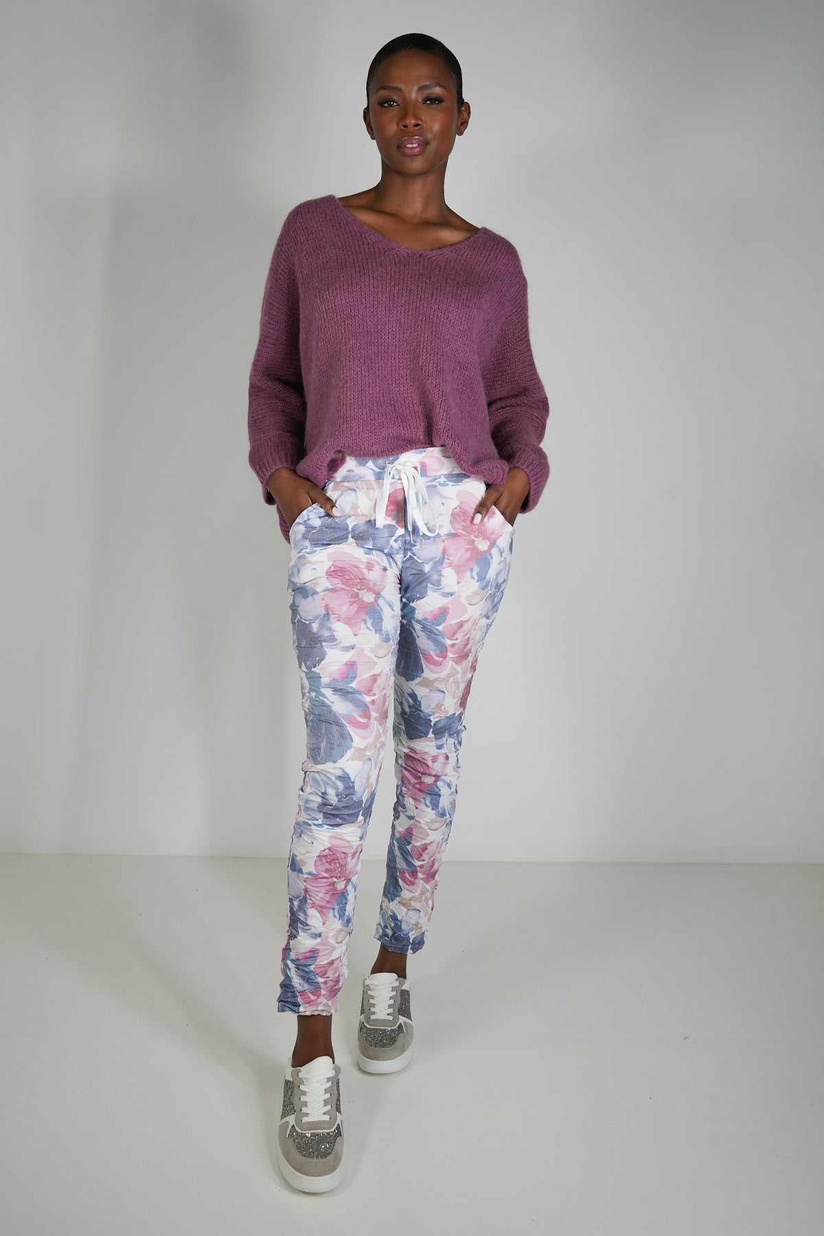 Plum and Blue Cally Jogger Pant