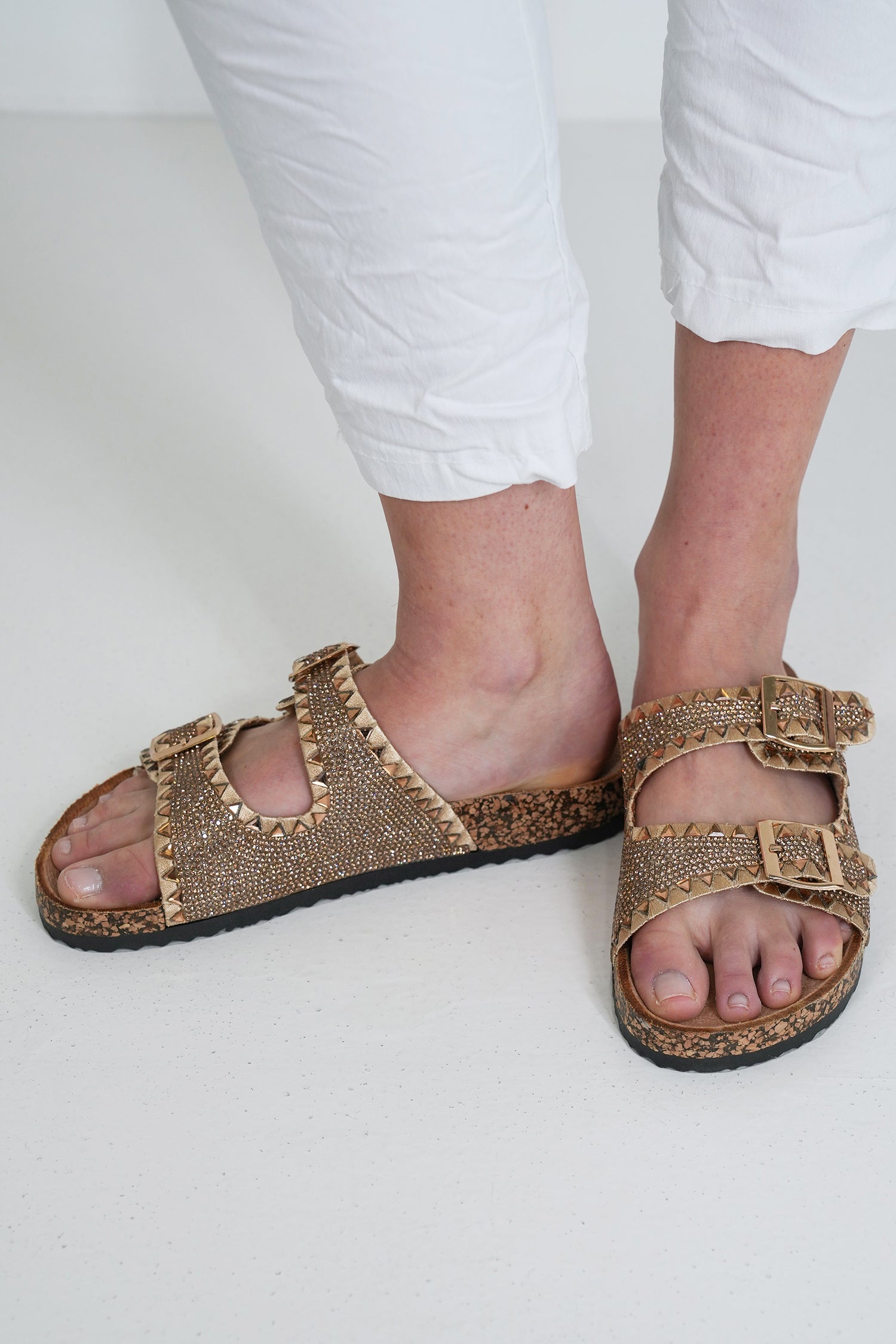 Gold Embellished Slide