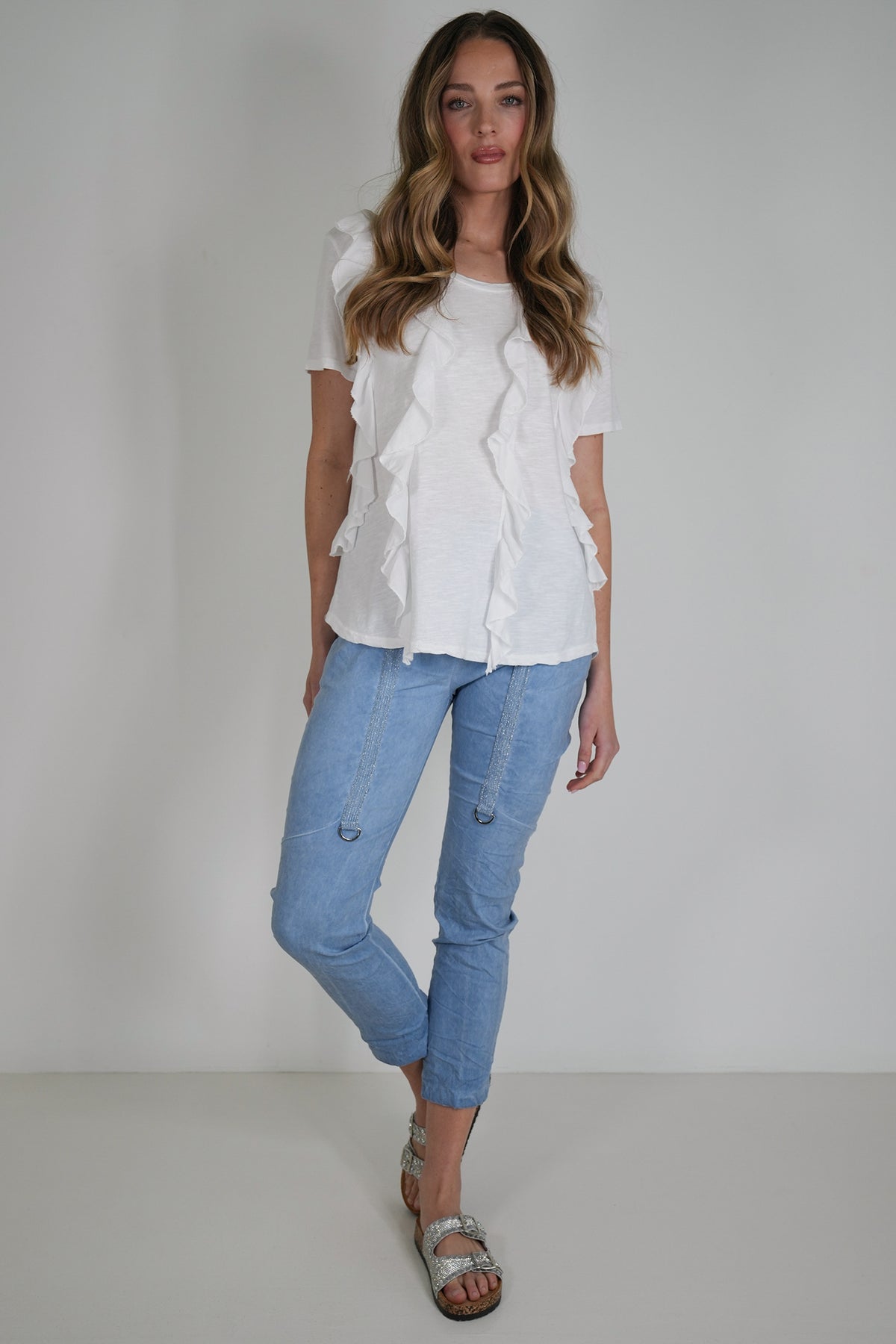 White Frill Tee