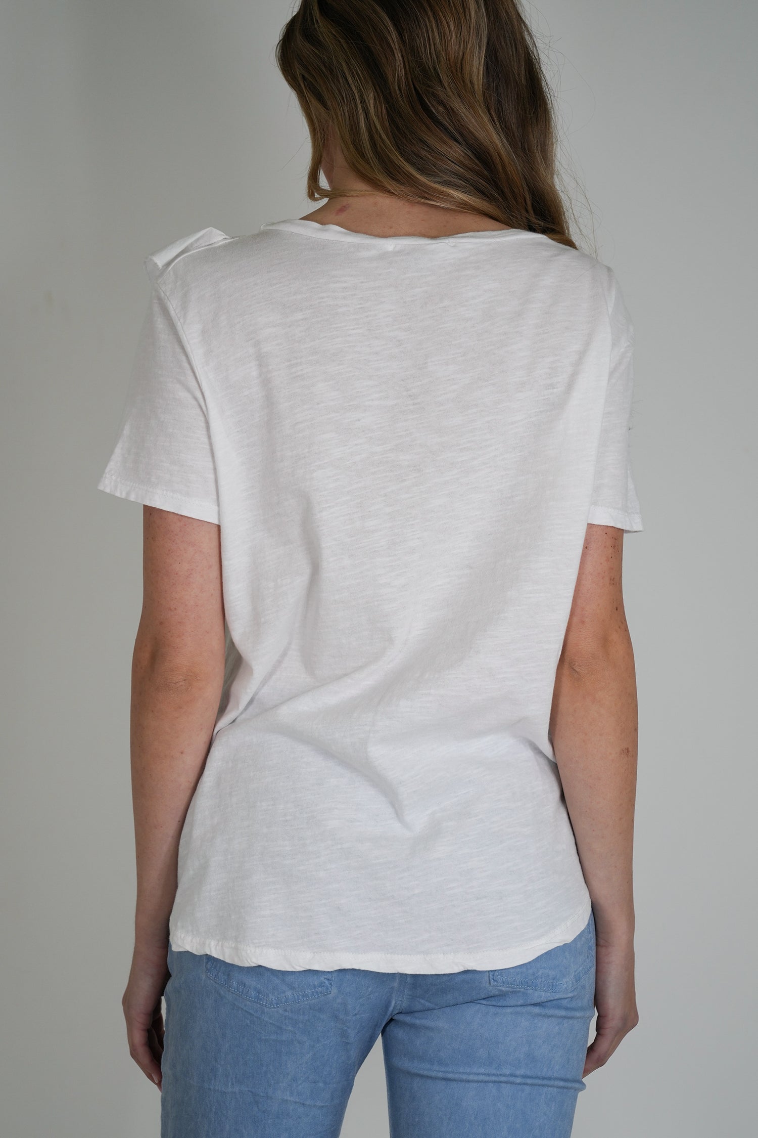 White Frill Tee
