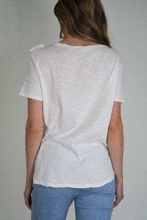 White Frill Tee