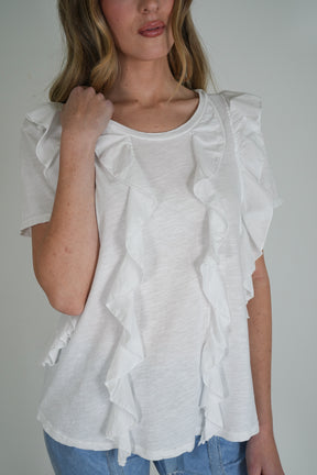 White Frill Tee