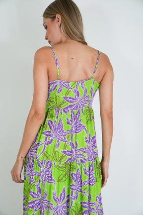 Lime and Purple Kate Strap Dress