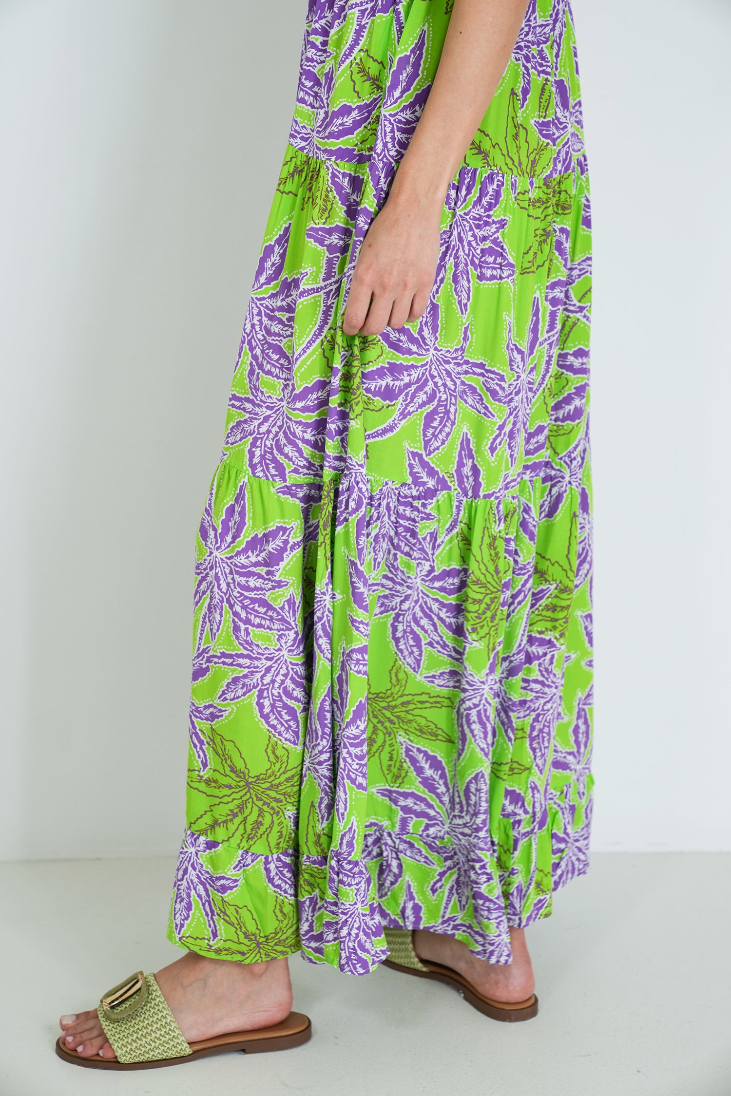 Lime and Purple Kate Strap Dress