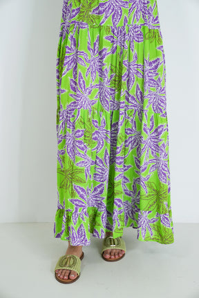 Lime and Purple Kate Strap Dress