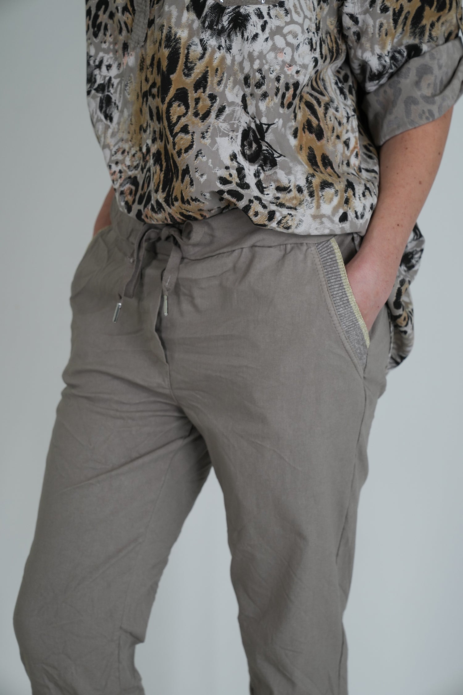 Taupe Basic Jogger Pant