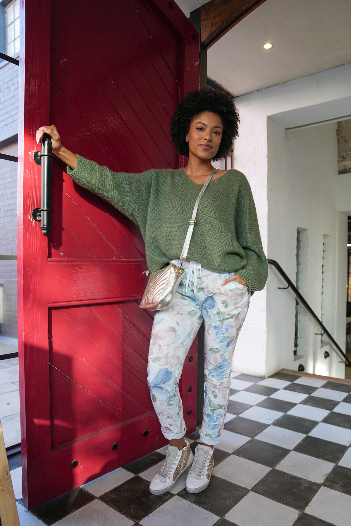 Blue and Green Cally Jogger Pant