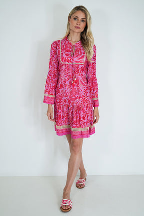 Red And Pink Ekta Tunic