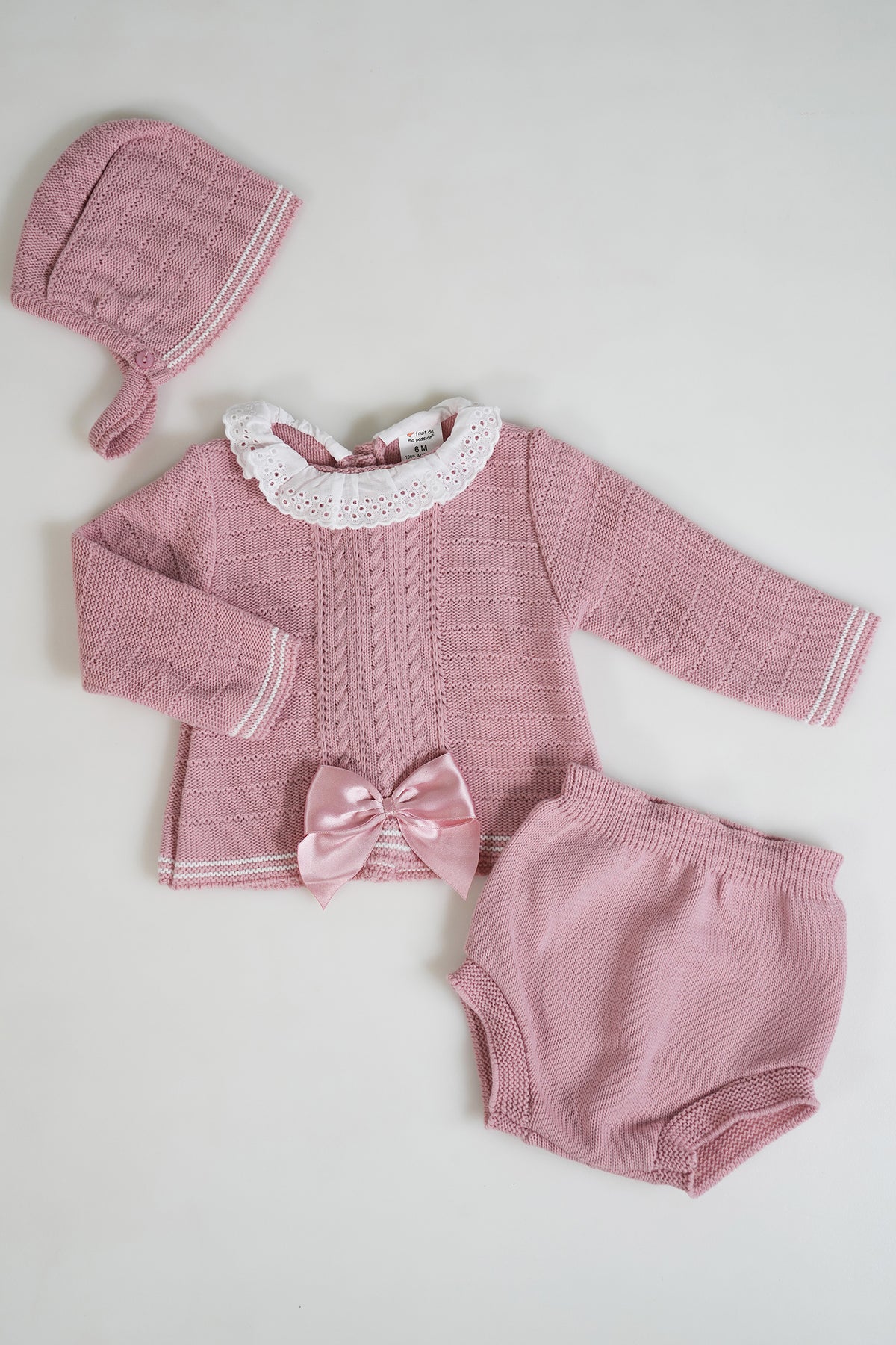 Dusty Pink Collared Knit Set