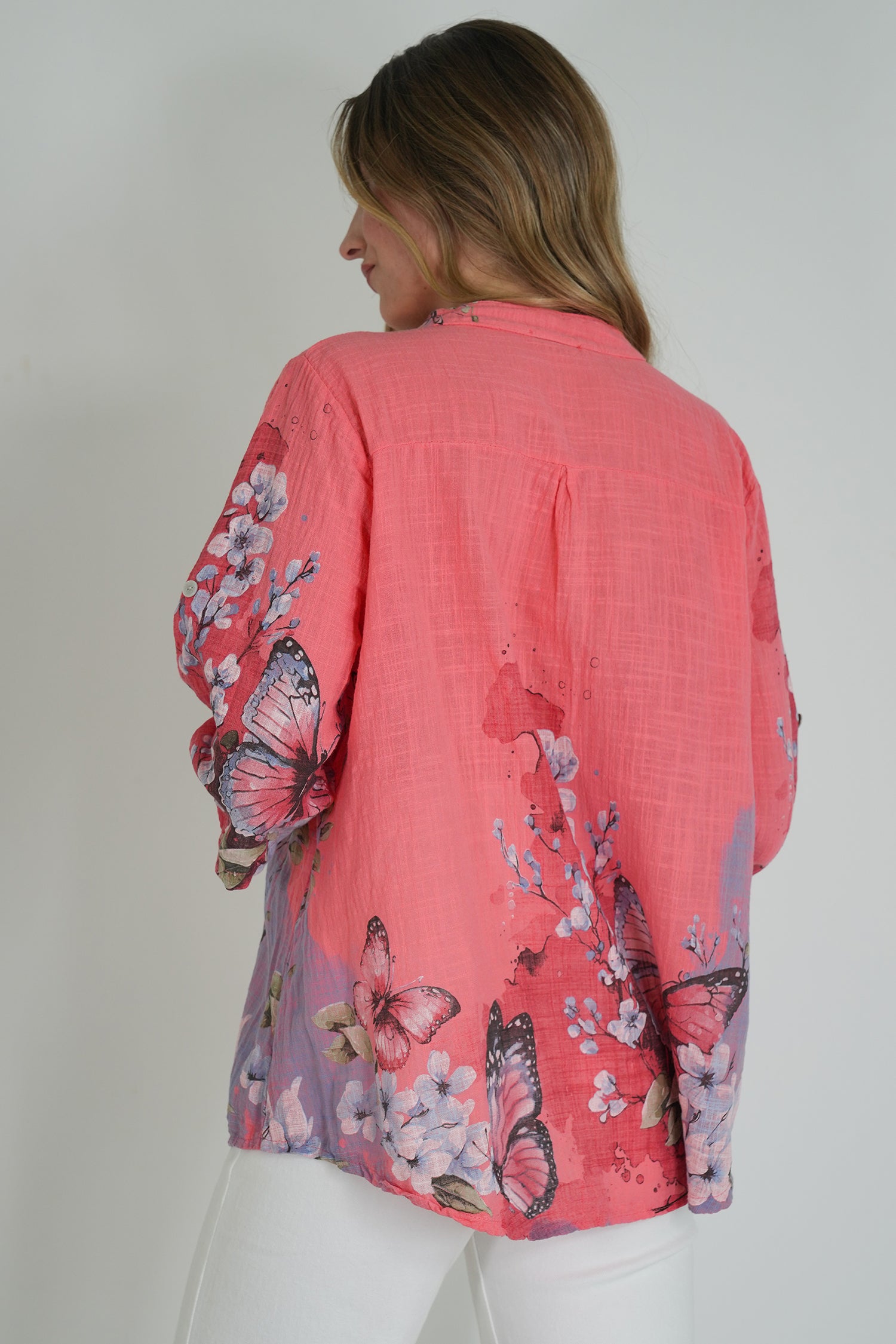 Coral Butterfly Shirt