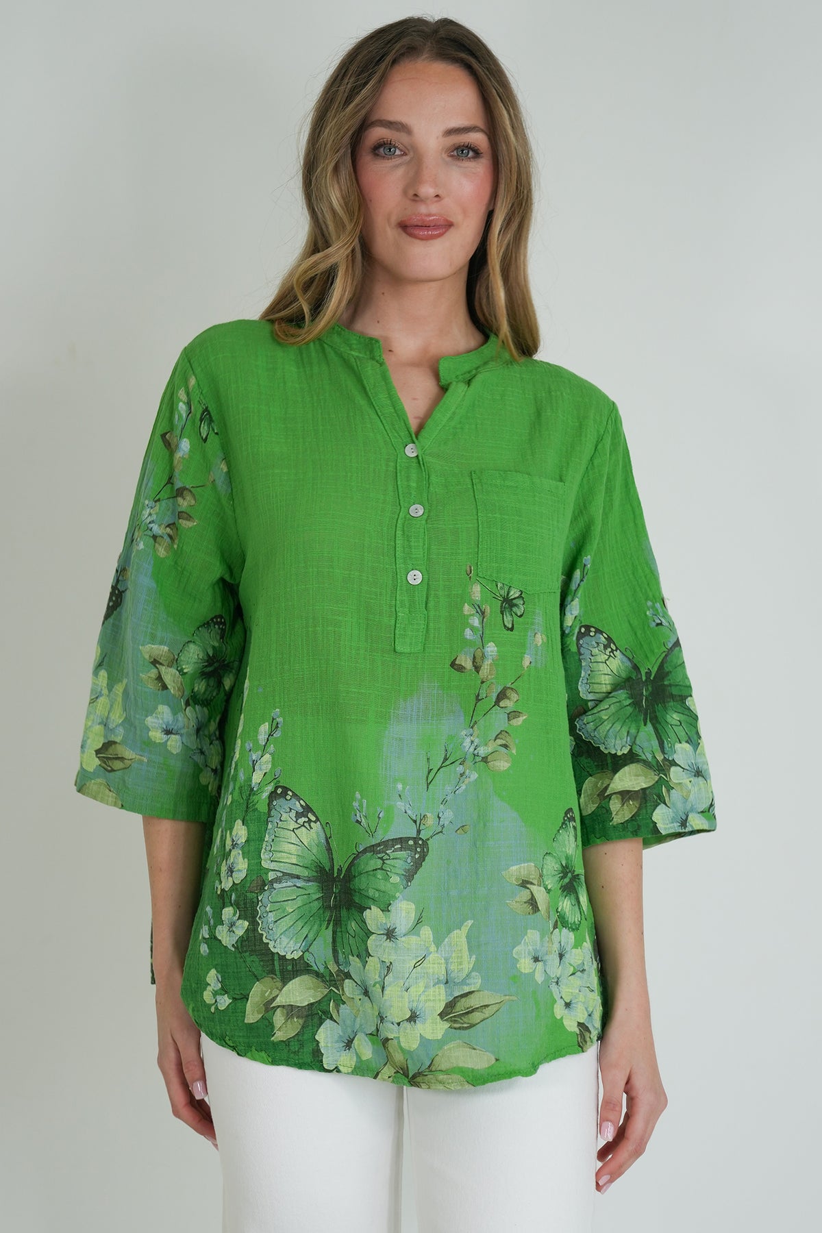 Green Butterfly Shirt