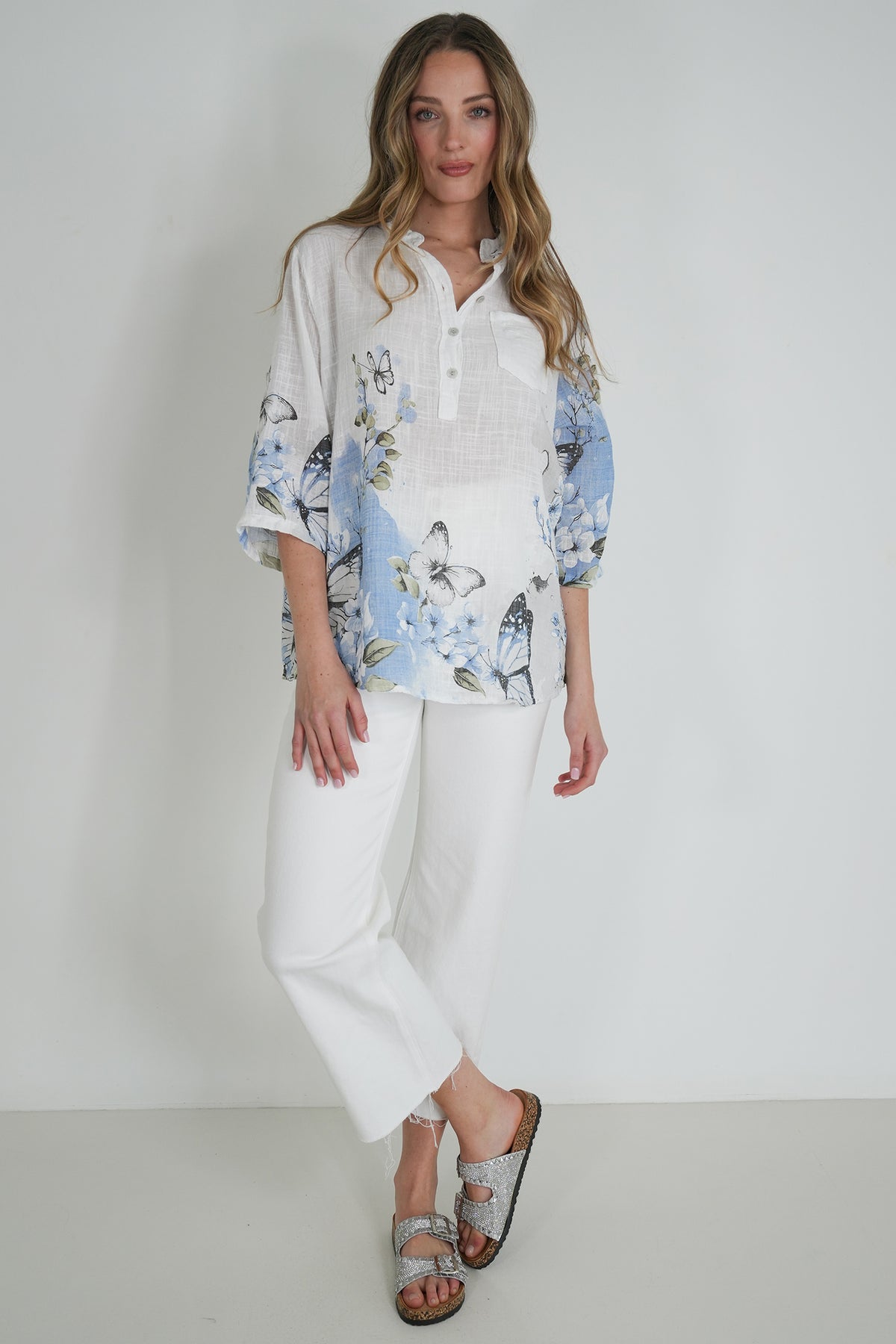 White Butterfly Shirt