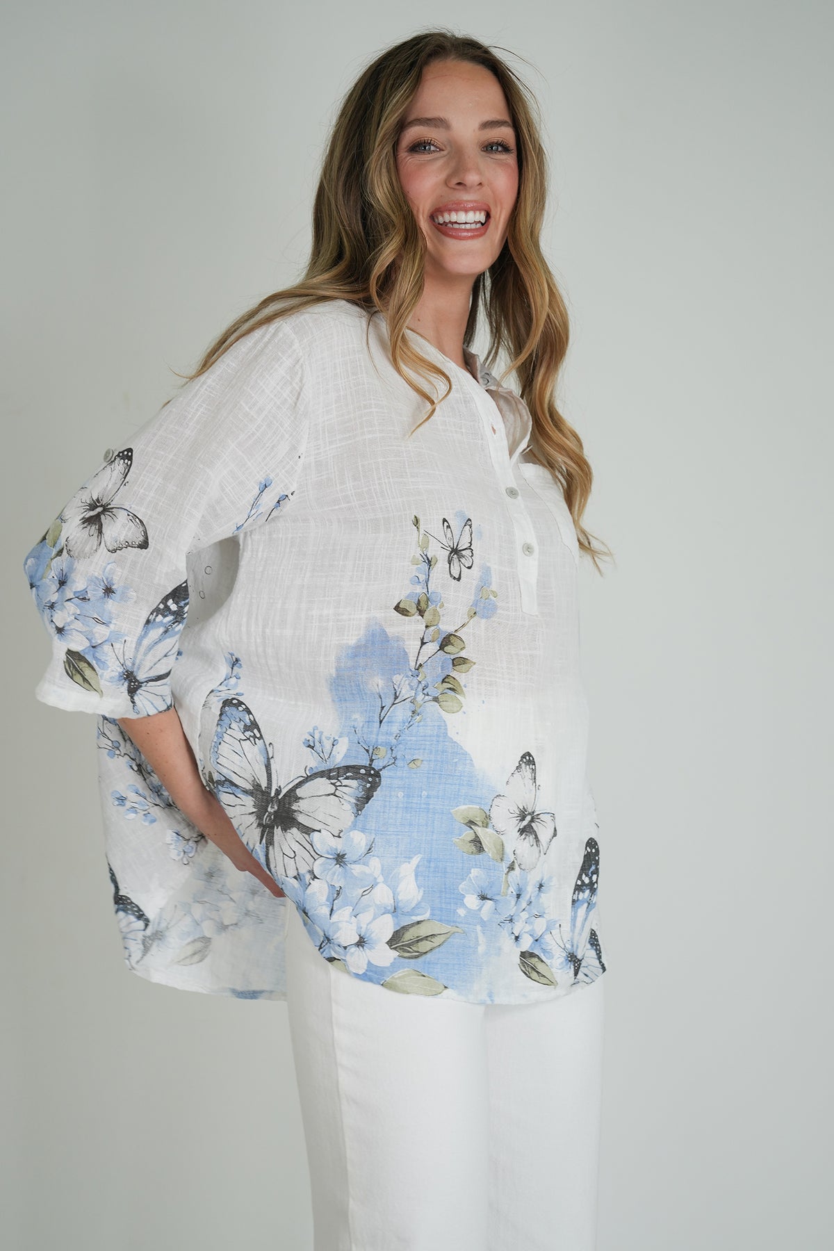 White Butterfly Shirt