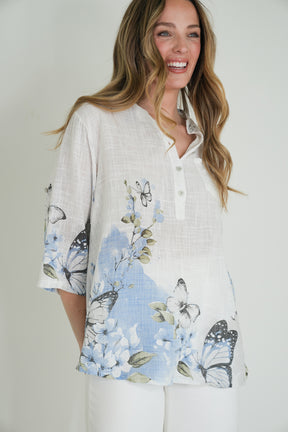 White Butterfly Shirt