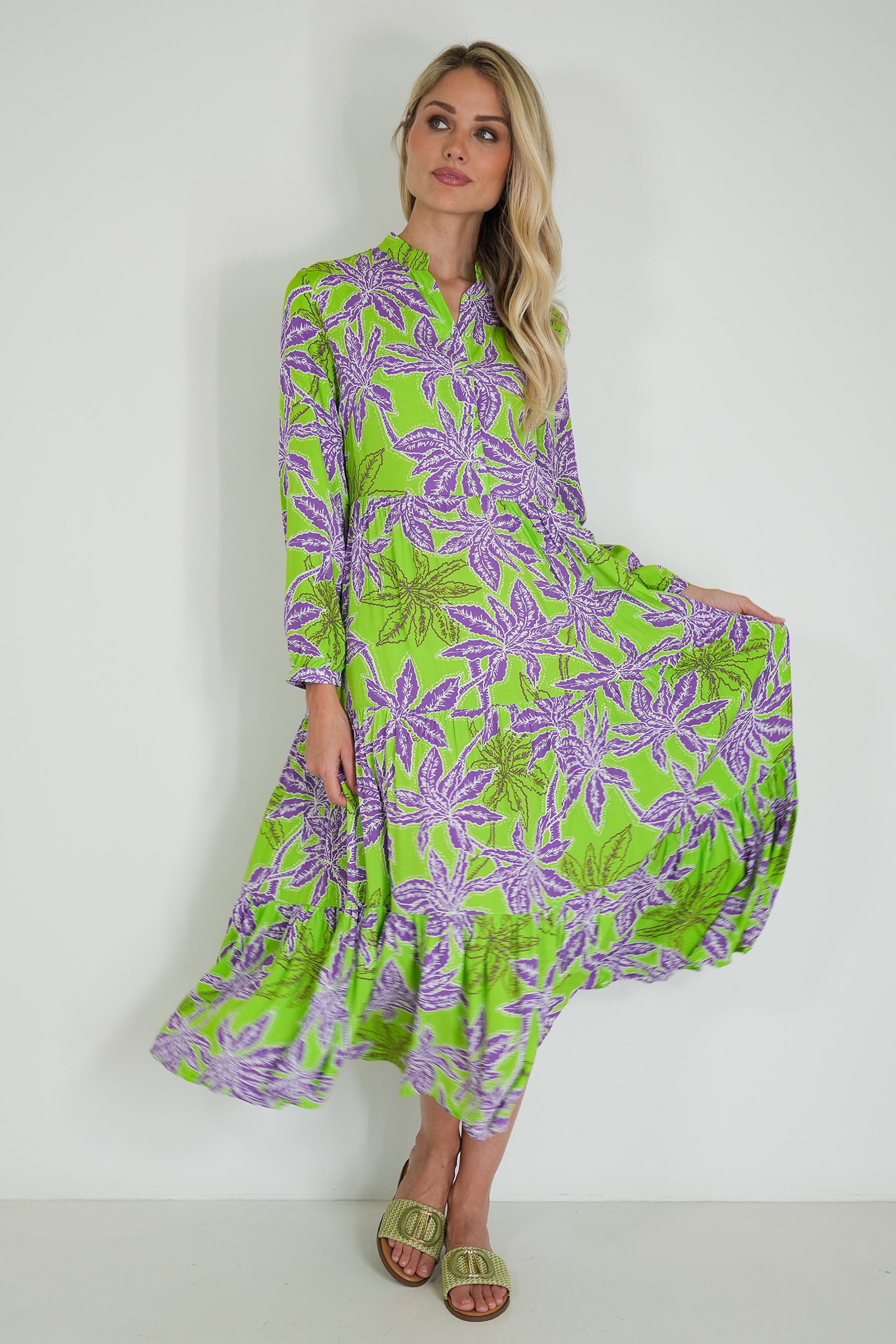 Lime and Purple Kate Dress