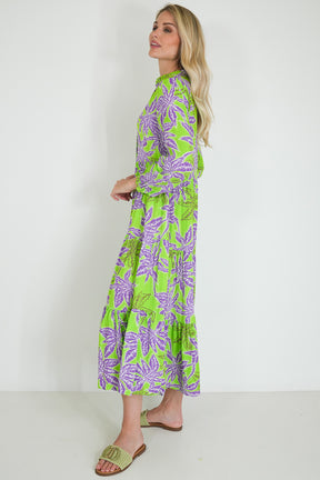 Lime and Purple Kate Dress