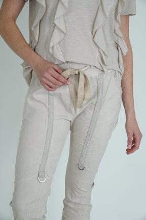 Cream Upstyled Jogger Pant