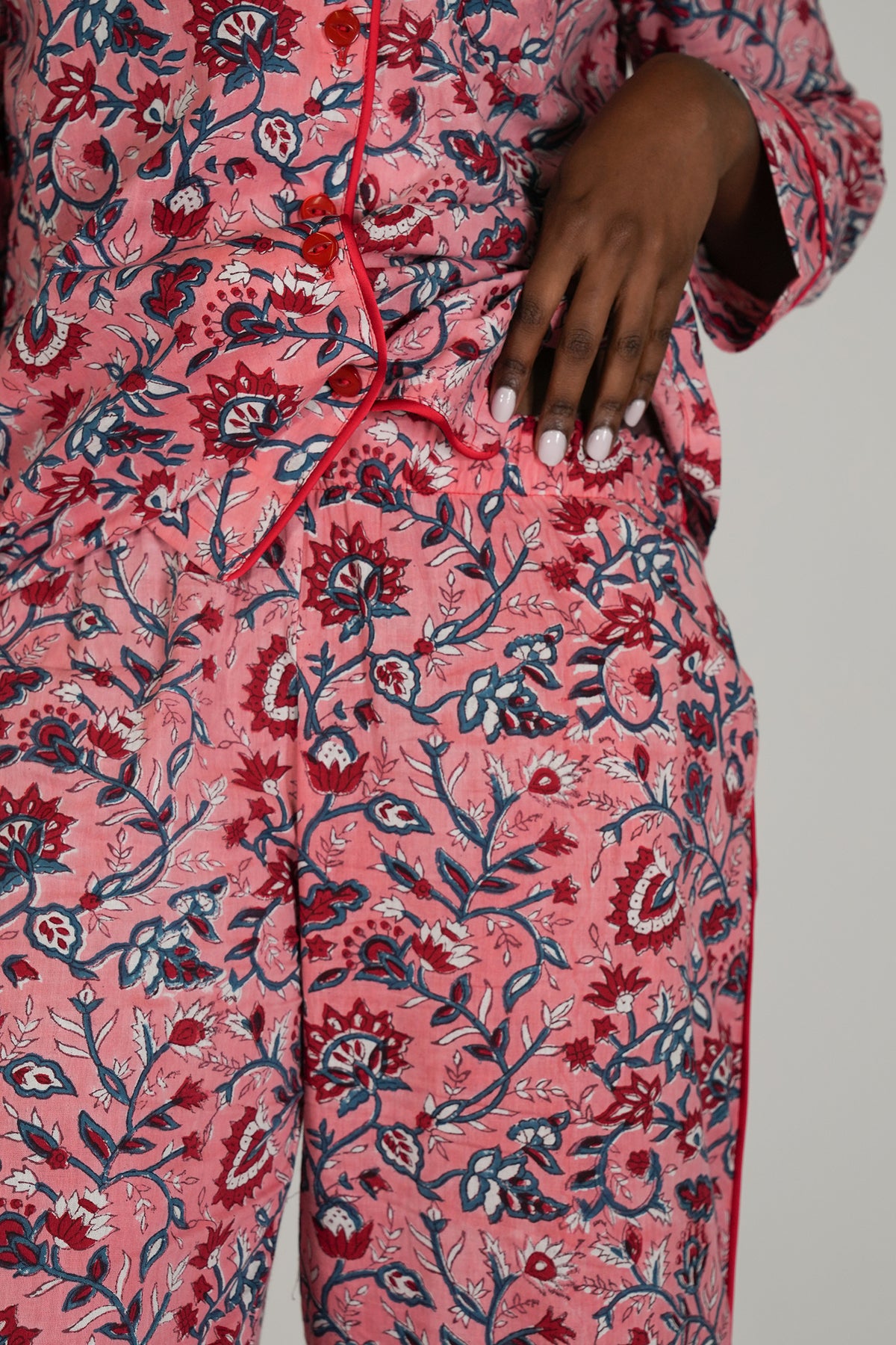 Pink and Red Floral Pajamas 